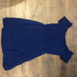 Blue off the shoulder dress